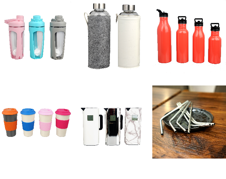 botol air kaca dan lengan